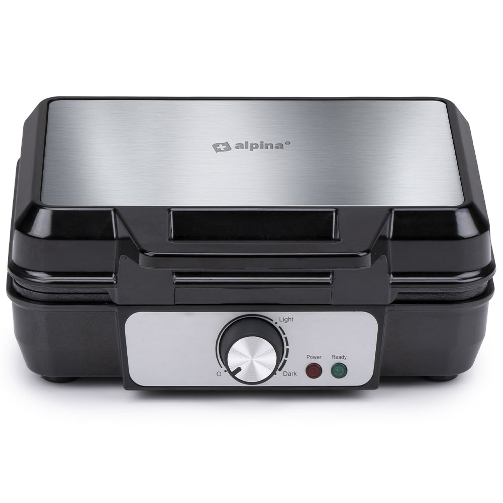 Piastra per Waffle Cialde Manici Termici Rivestimento Antiaderente Potenza 1000W