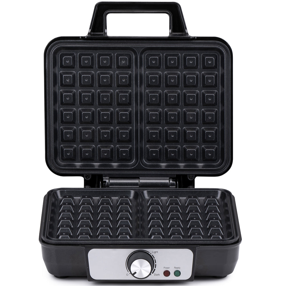 Piastra per Waffle Cialde Manici Termici Rivestimento Antiaderente Potenza 1000W