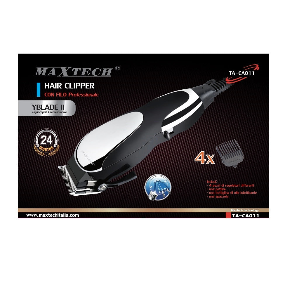 Trade Shop - Tagliacapelli Professionale Uomo Rasoio Con Filo Spazzola Lubrificante Maxtech Ta-ca011 -