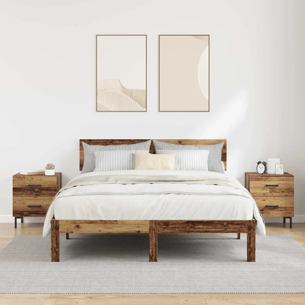 Armadio da Notte 2 pcs Legno vecchio 40 x 35 x 47,5 cm