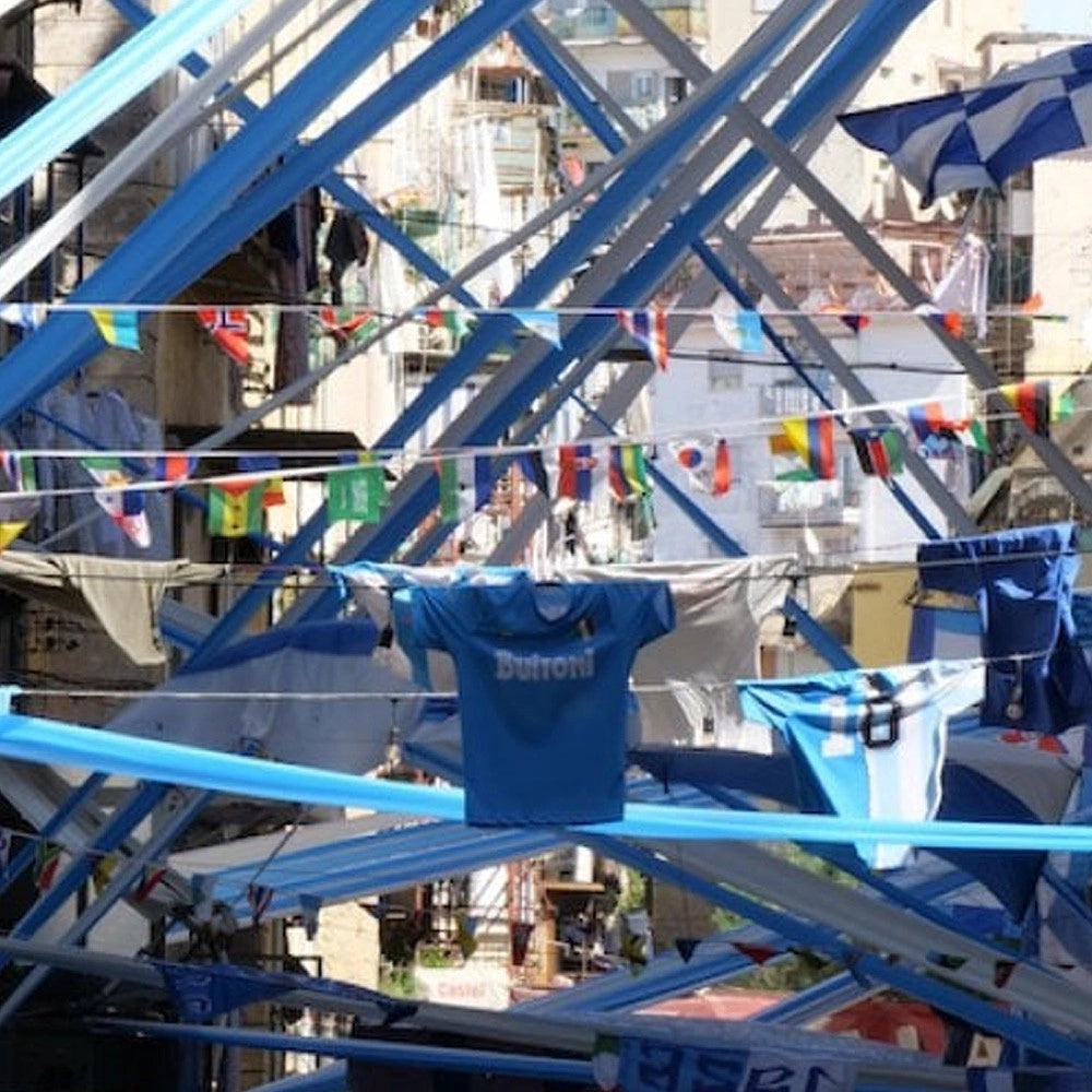 Trade Shop - 2pz Nastri Celebrativi Per La Festa Del Terzo Scudetto Del Napoli Bianco Azzurro -