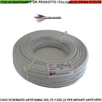 CAVO SCHERMATO ANTIFIAMMA 2X0,75+12X0,22 PER ANTIFURTO Securvera SM-G12CSAFTSB