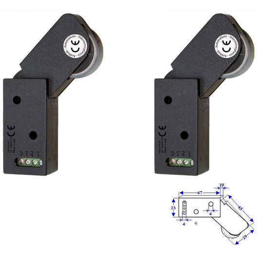 2 ROTELLI CONTATTI ALLARME A PASSAGGIO Securvera SE-RCMDRCVAPE