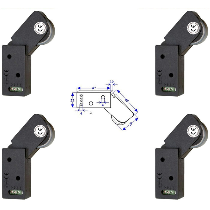 4 ROTELLI CONTATTI ALLARME A PASSAGGIO Securvera SE-RCMQRCVAPA