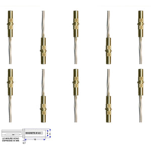 10 MINICONTATTI MAGNETICI DA INCASSO CILINDRICI A CHIODO Securvera ST-105XCMOCOB