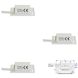 3 CONTATTI MAGNETICI NC A MATTONCINO DA ESTERNO Securvera ST-405TCMABTC