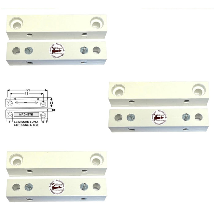 3 CONTATTI MAGNETICI DA ESTERNO PER INFISSI NON FERROSI Securvera ST-41BCMEP3SD
