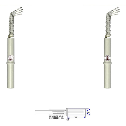 2 CONTATTI MAGNETICI DA INCASSO PER INFISSI NON FERROSI Securvera ST-415CPDSMPB