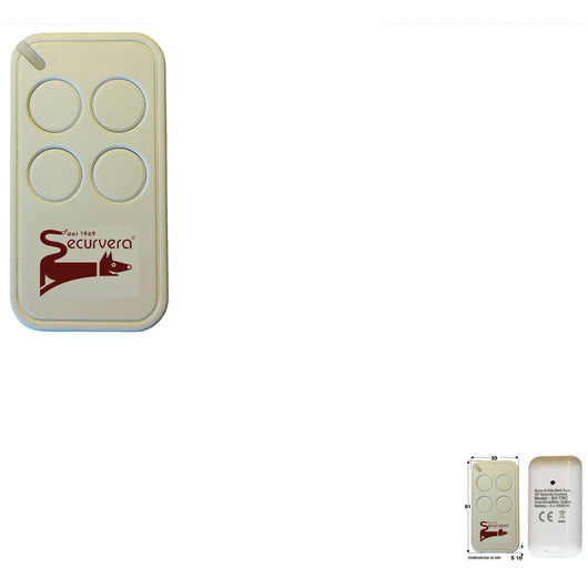 RADIOCOMANDO 4 CANALI CODICE UNIVOCO E INCOPIABILE Securvera SV-TRCTRC4CSA