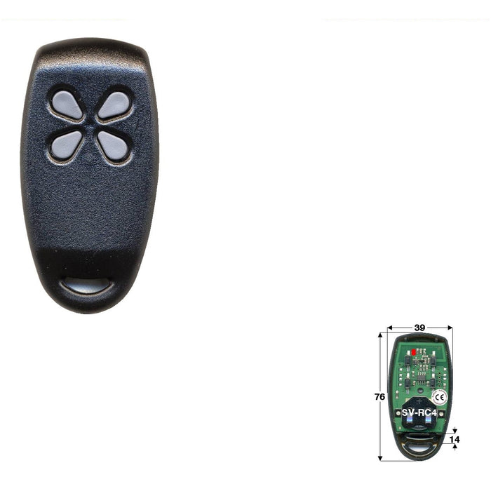 RADIOCOMANDO 4 CANALI 10 BIT 1024 CODICI PERSONALI Securvera SV-RC4BLSCPSA
