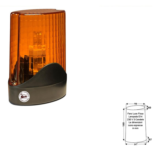 FARO A LUCE FISSA LAMPADA E14 INCANDESCENTE IDUSTRIALE Securvera SV-FW7LFT14RE
