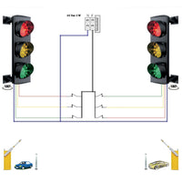 2 SEMAFORI 3 LUCI 6 SCHEDE DA 24 LED ROSSI GIALLI VERDI Securvera SK-SLT2S3LRVB