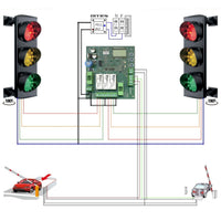 IMPIANTO SEMAFORI 3 LUCI LED ROSSO GIALO VERDE 24V Securvera SK-STLISSM2SE