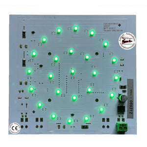 SCHEDA CIRCUITO CON 24 LED VERDI 24Vacdc PER SEMAFORO Securvera SS-SSVCLVLALC