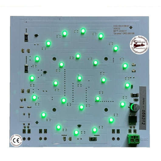 SCHEDA CIRCUITO CON 24 LED VERDI 24Vacdc PER SEMAFORO Securvera SS-SSVCLVLALC
