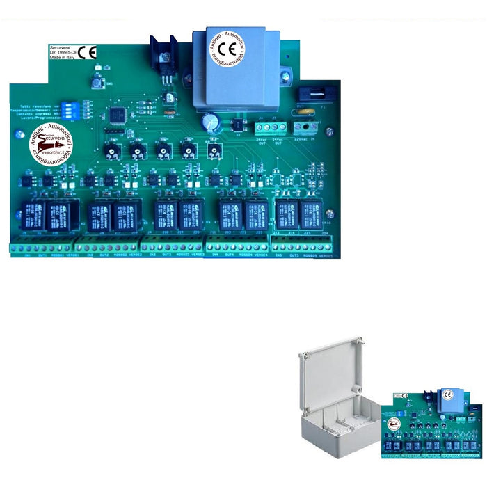 CENTRALE DI COMANDO 5 SEMAFORI 2 LUCI PRENOTAZIONE Securvera SK-CS5CS5S2LC