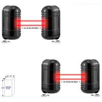 2 BARRIERE IR ATTIVI ORIENTABILI DOPPIO FASCIO SINCRO Securvera SD-BET2BDRSOD
