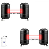 2 BARRIERE IR ATTIVI ORIENTABILI DOPPIO FASCIO SINCRO Securvera SD-BES2BDRSOE