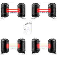 4 BARRIERE IR ATTIVI ORIENTABILI DOPPIO FASCIO SINCRO Securvera SD-BEC4BDRSOD