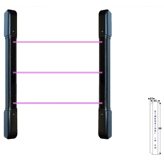 SENSORE DI ALLARME 3 DOPPI FASCI IR BARRIERA ESTERNA Securvera SD-BTEBETDFTB