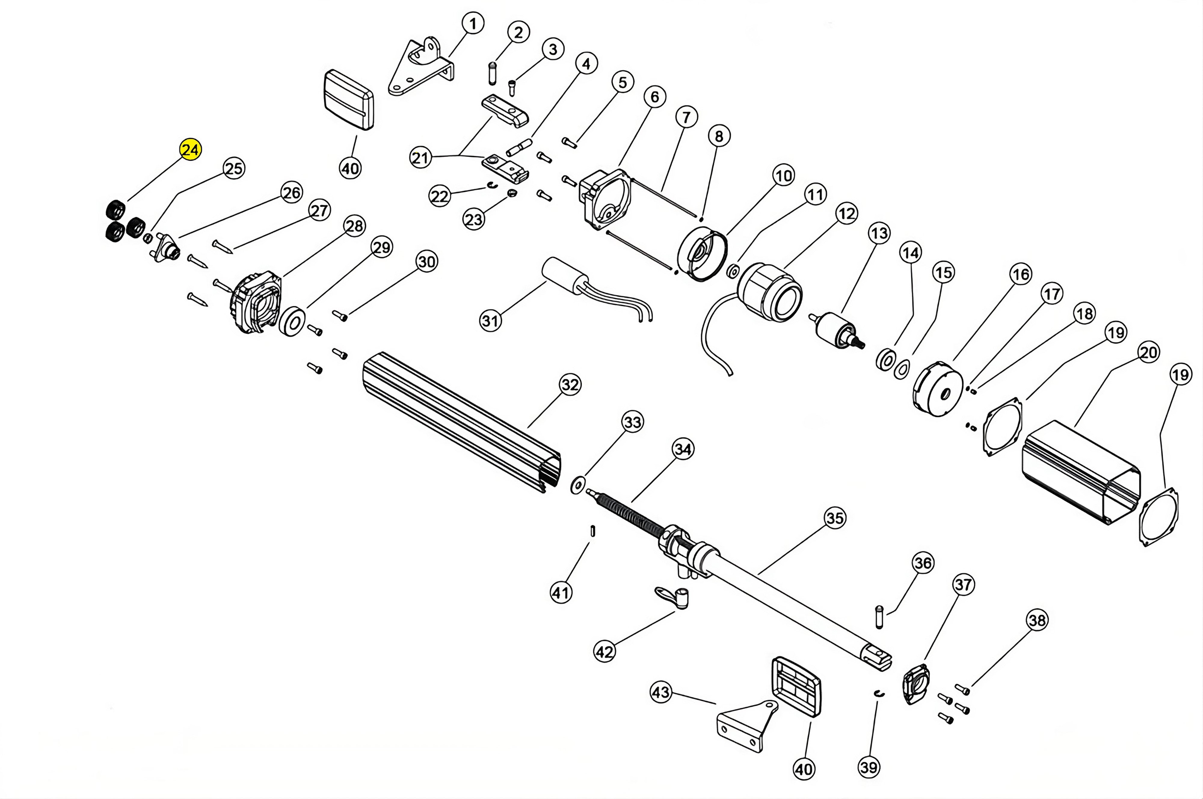 121031 INGRANAGGIO Z28 M1 NYLON LINEAR 11 VH 230V RICAMBIO