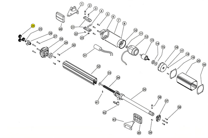 121031 INGRANAGGIO Z28 M1 NYLON LINEAR 11 VH 230V RICAMBIO