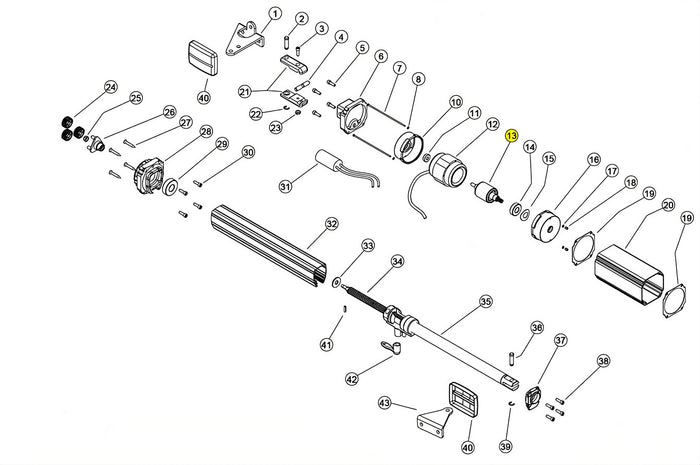 121334 GRUPPO ALBERO MOTORE LINEAR 11 VH 230V RICAMBIO