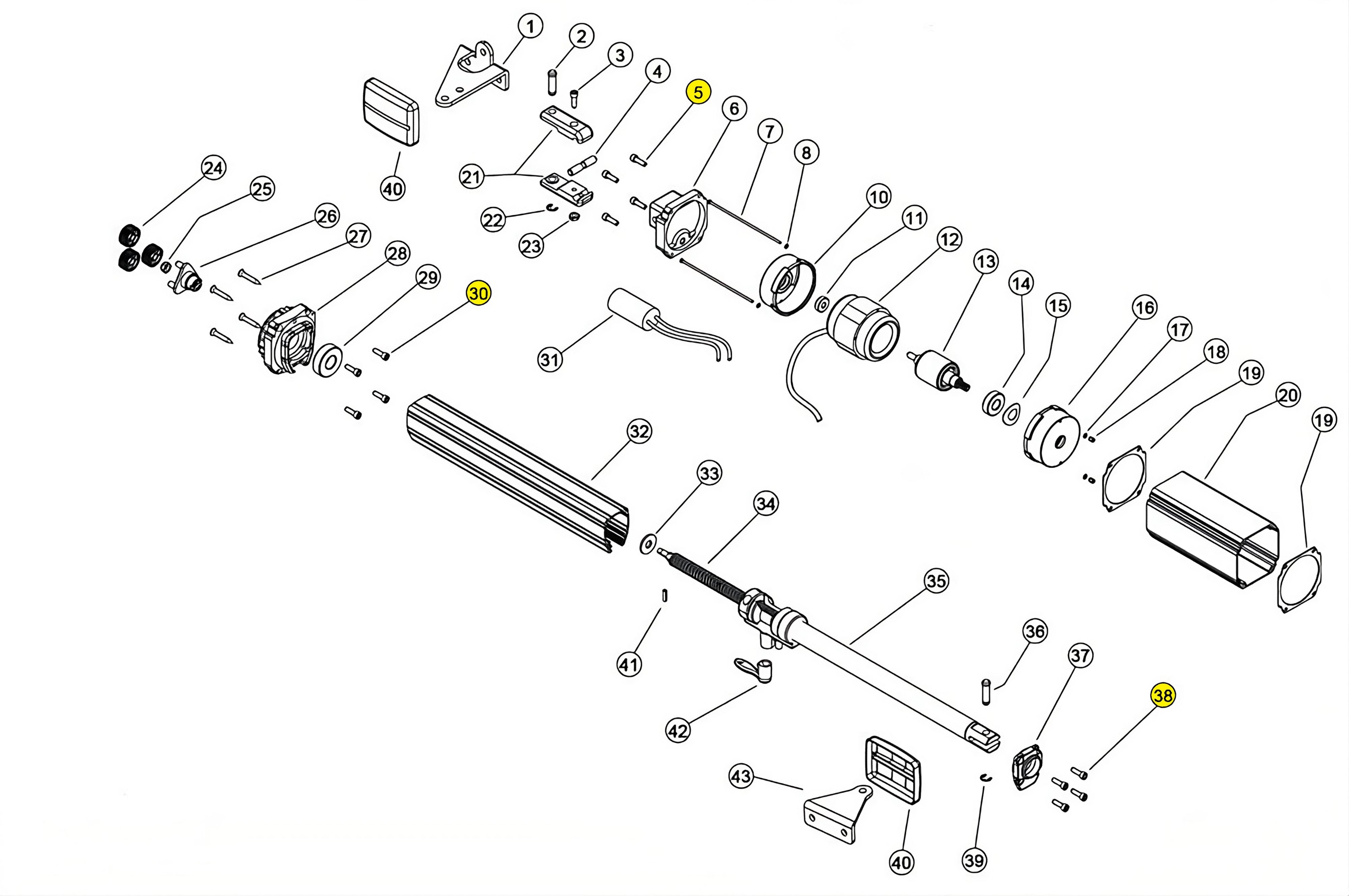 121823 VITE TRILOBATA 6X16 TCEI LINEAR 11 VH 230V RICAMBIO