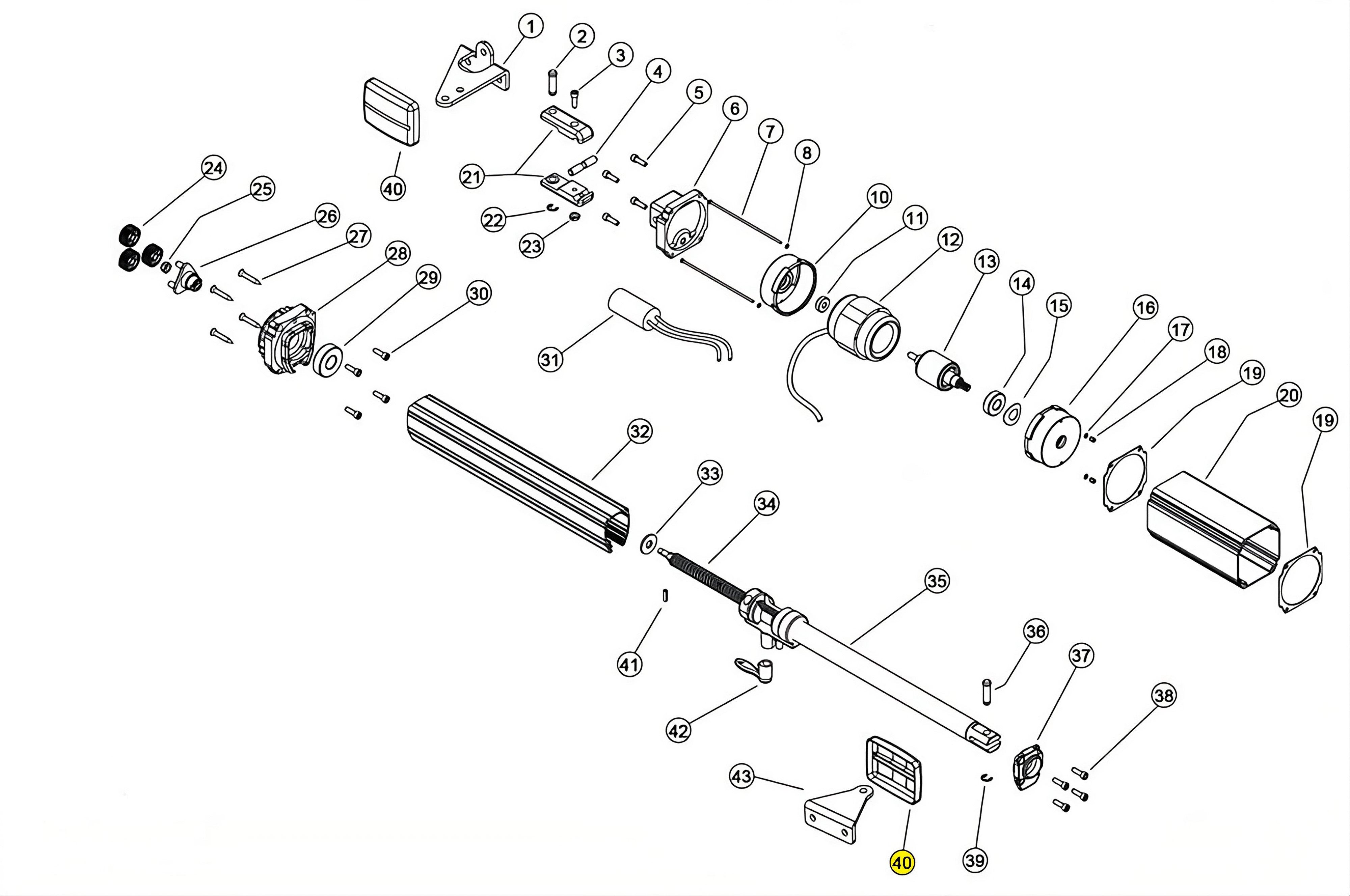 S001 COPRISTAFFA LINEAR 11 VH 230V RICAMBIO