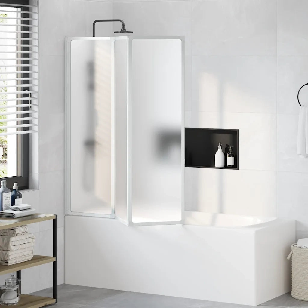 Doccia da bagno a parete 141 x 132 cm 3 Pannelli pieghevoli 140785