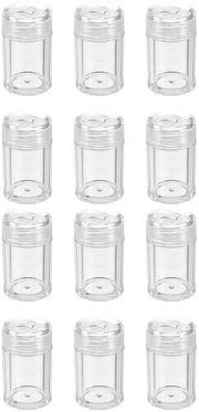 Contenitori Cosmetici 12 Pezzi - Contenitori Vuoti - Tubi per Balsami Labiali - Dispenser per Trucco - Dispenser per Contenitori di Polvere - Contenitori di Scrub in Plastica - Contenitori per Trucco in Plastica