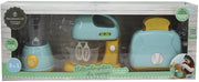 MAISONELLE - MINI ELETTRODOMESTICI DA CUCINA COMBO PACK
MINI ELETTRODOMESTICI CON FUNZIONI:   IMPASTATRICE 18 X 11.5 X 19 CM 
FRULLATORE  12.5 X 11 X 20.5 CM
TOSTAPANE 19 X 9 X 13 CM
