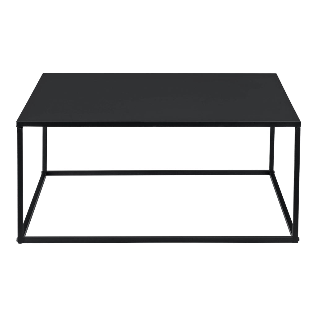 Tavolino da Caffè / da Divano 85 x 85 x 38 cm Tavolo Basso da Salotto in Forma Quadrata Consolle Multiuso in Metallo AntiGraffio - Nero