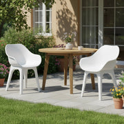 Oakahalla, Sedia da Esterno 2 Sedie Made in Italy, Bianco