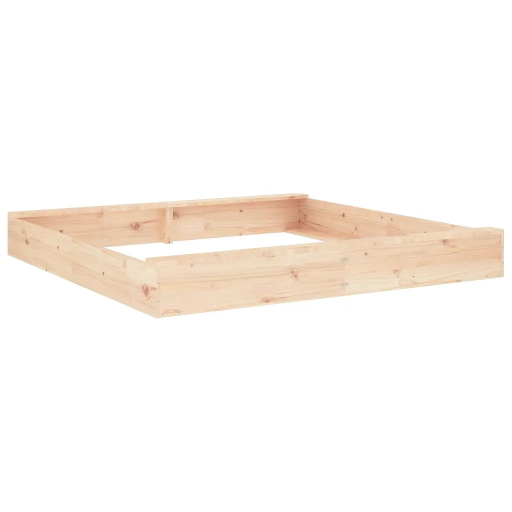 Sabbiera con Sedute Quadrata in Legno Massello di Pino 825037