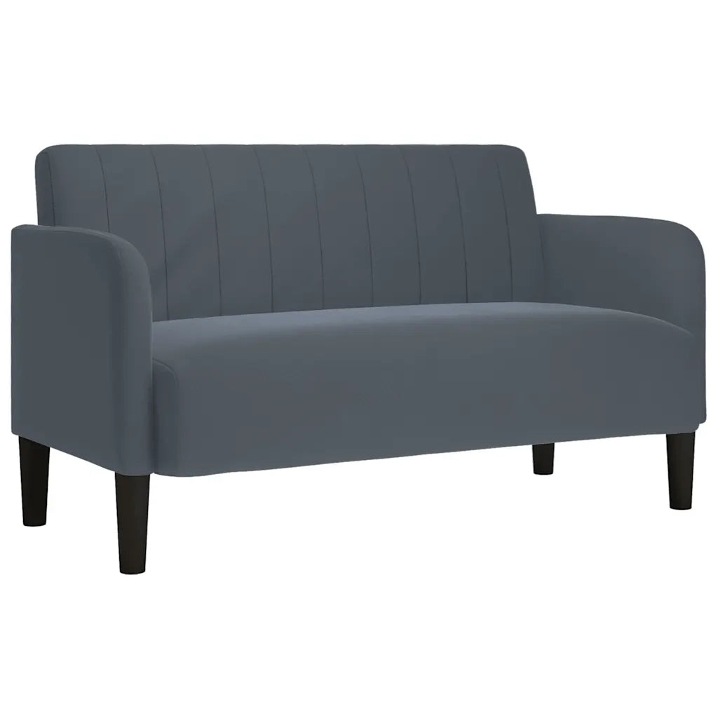 Divano Divanetto Grigio Scuro 109 cm in Velluto