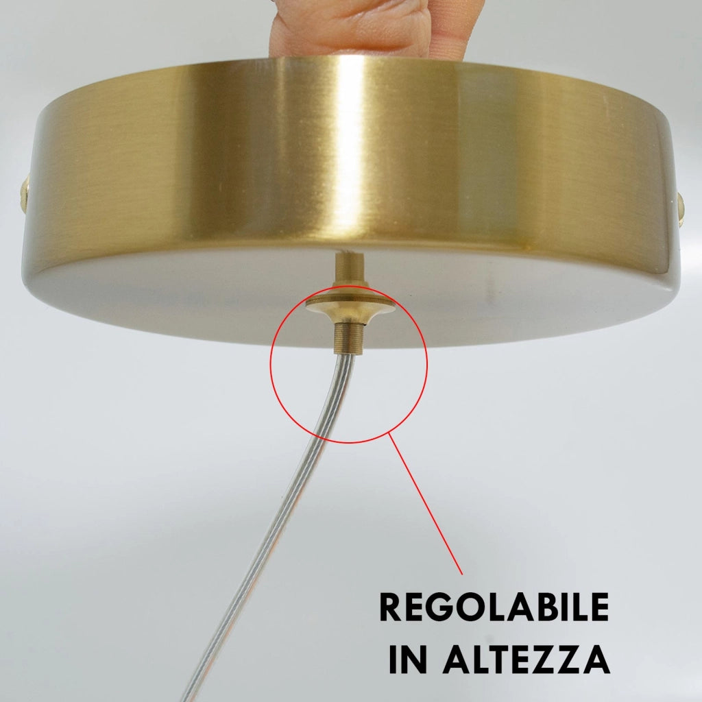 Lampadario bronzo sospensione 5 luci G9 LED pendente paralume vetro luce cucina soggiorno ristorante sala camera letto 230V