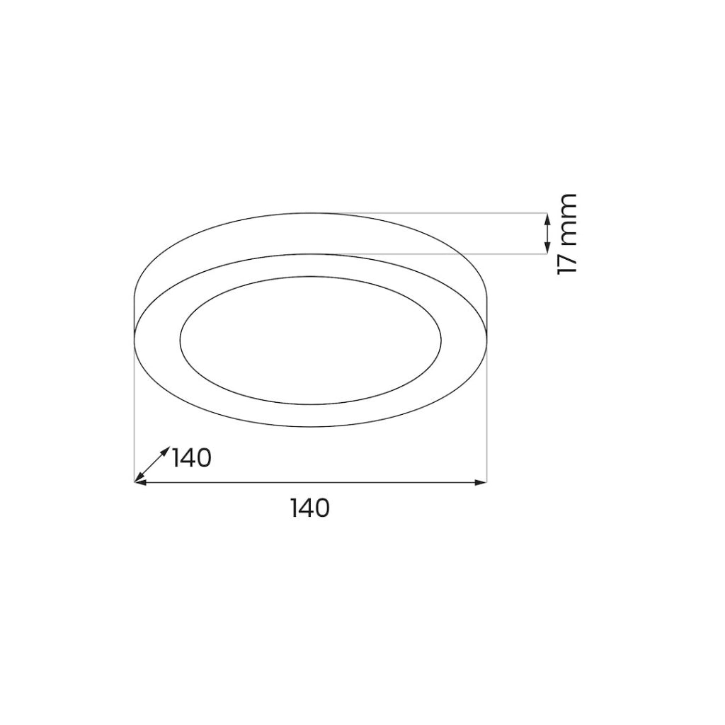 Plafoniera LED rotonda Ø14 bianca 6W CCT EVORA Milagro