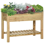 Tavolo da giardino in legno con ripiani ¨C zephmum ¨C verde 113x56x84 cm