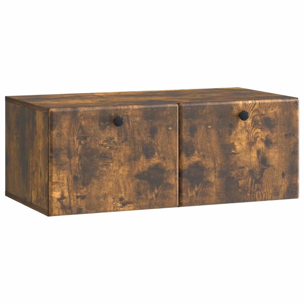 Mobile Porta TV da Muro-Credenza per TV sospesa 78,5 x 41 x 30 cm Rovere Fumo 268290