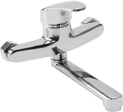 Spalivivre Keukenkraan Wandmontage, 
Spina di cottura a 360° rotativa, 
Mangianello a doppia maniglia per acqua calda e fredda, 
Mangianello per cucina, 
Finestra in acciaio inox
