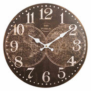 Orologio da parete in legno nero d34x2h