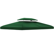 Copertura per Gazebo 4x3 m ¨C zephmum ¨C Verde, Poliestere, 2 Livelli