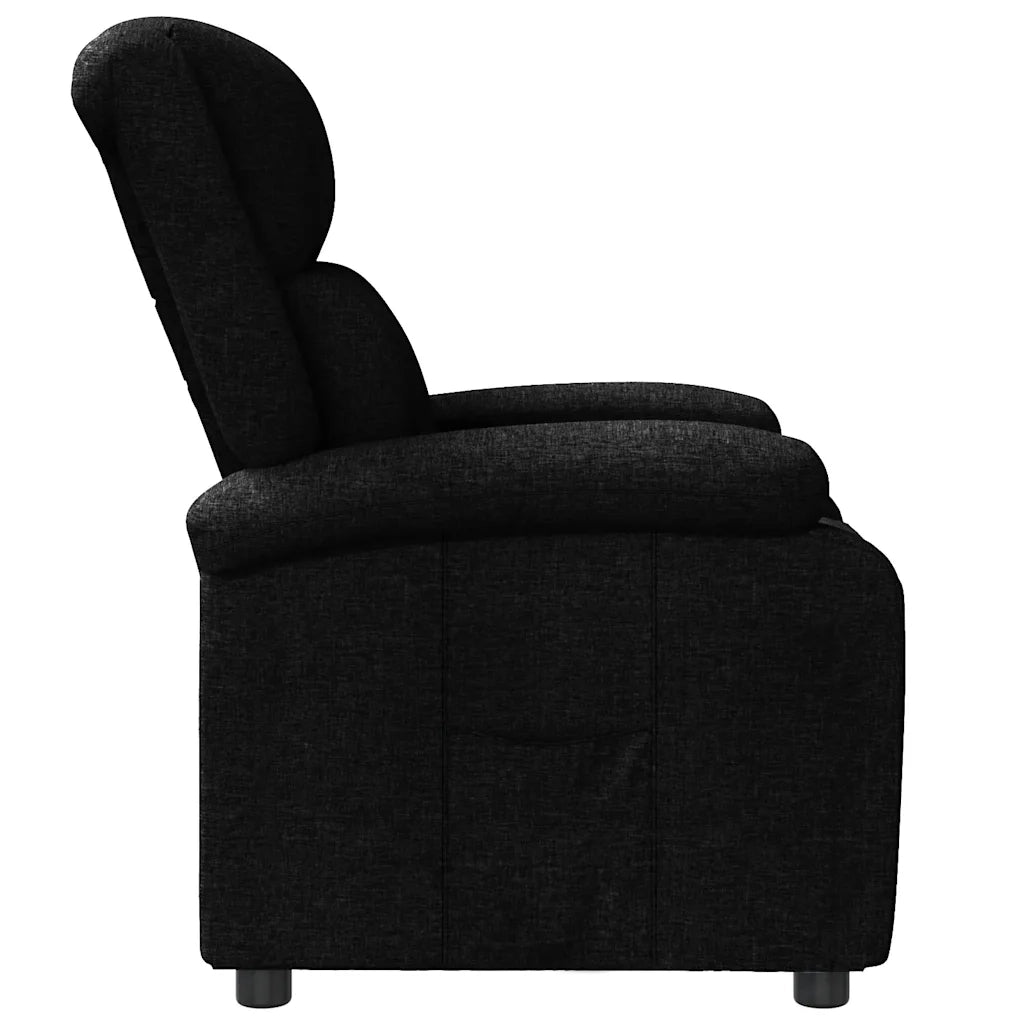 Poltrona Reclinabile in Tessuto Nero 342421