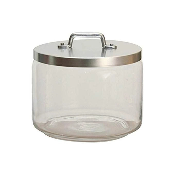 Ottinetti 6675D240 Biscottiera in Vetro con Coperchio in Alluminio Capacita' 2,4 L Diametro 18 cm Altezza 14,5 cm colore Argento