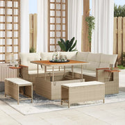 Set Divano da Giardino 8 pcs Beige polyrattan 3363036