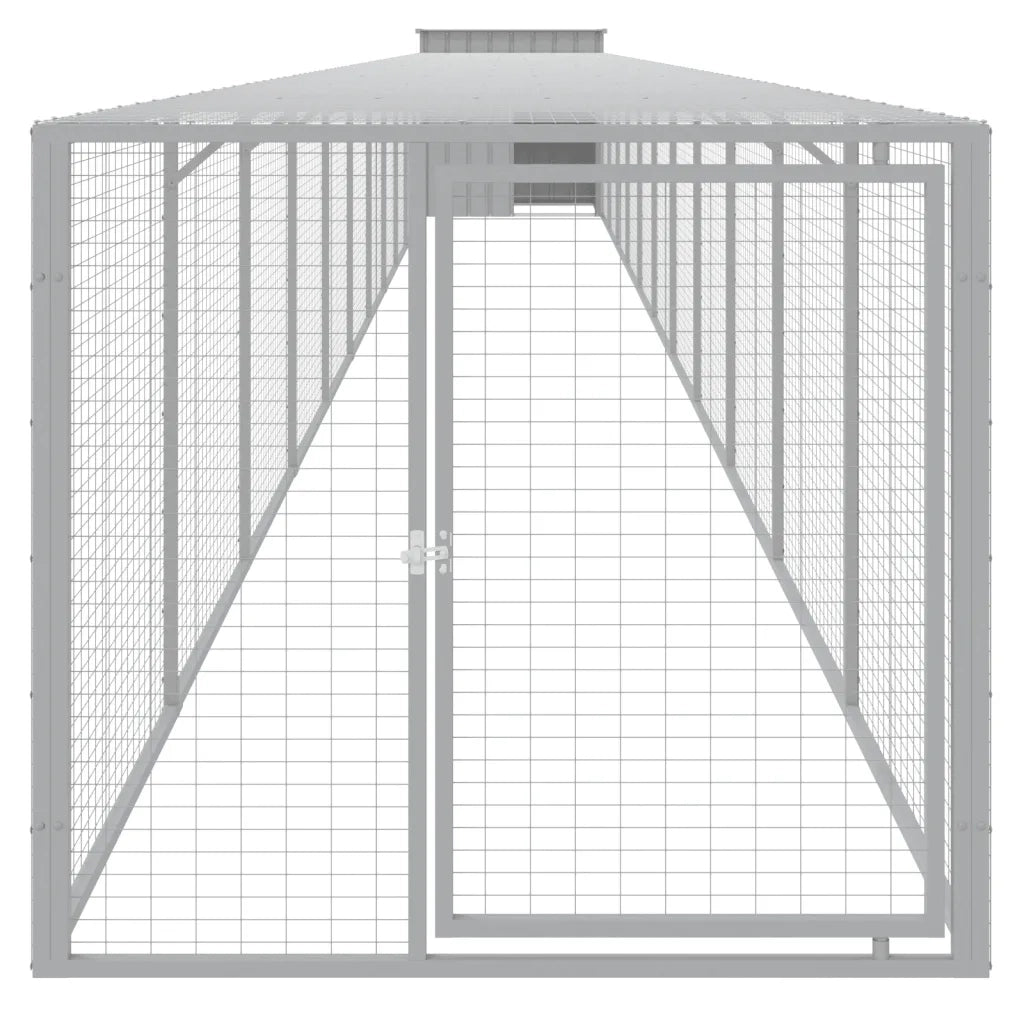 Pollaio Area Corsa Grigio Chiaro 110x1221x110cm Acciaio Zincatocod mxl 117726