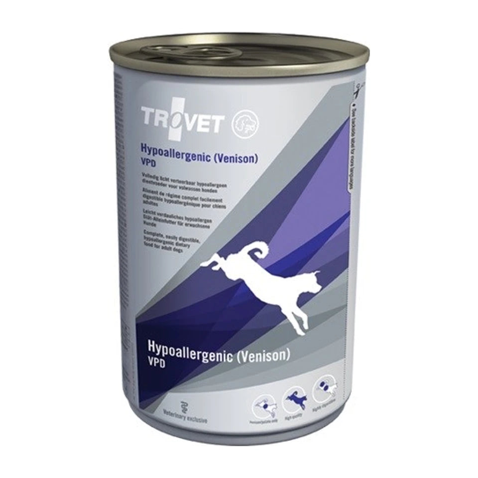 TROVET Ipallergenico VPD con cervo - Cibo umido per cani - 400 g