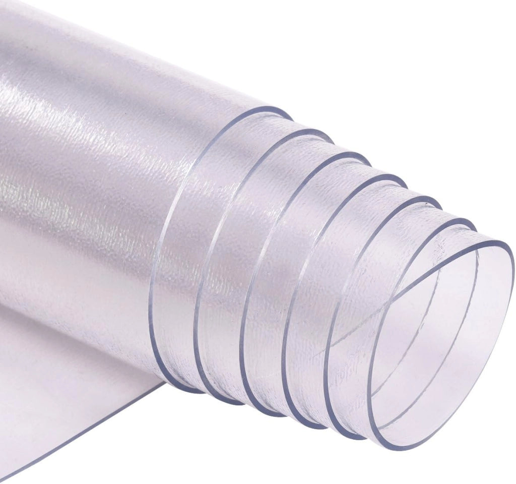 Tappetino Protezione Pavimento, Tappeto per Sedia da Ufficio in PVC Ecologico, Trasparente, 120 x 150 cm