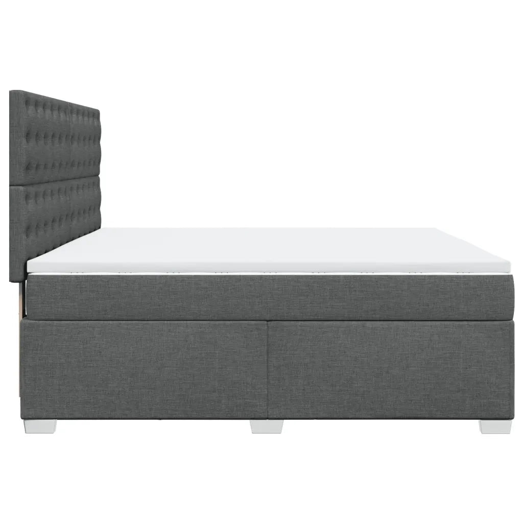 Giroletto a Molle con Materasso Grigio Scuro 180x200 cm Tessuto 3290582